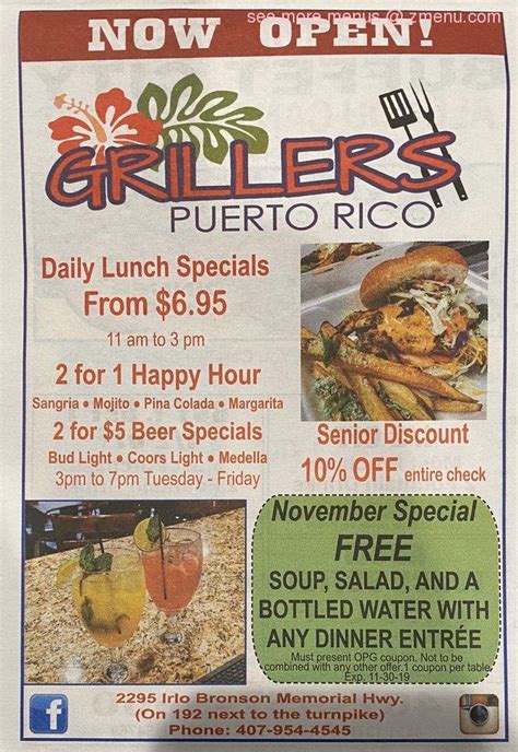 grillers puerto rico restaurant|grillers restaurant kissimmee florida.